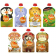 Lot de 7 gourdes souples - 130 ml - Squiz