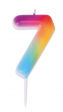 Bougie multicolore - chiffre 7