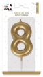 Bougie or - chiffre 8