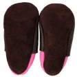 Chaussons en cuir Pololo chevaux POLLY marron-rose