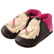 Chaussons en cuir Pololo chevaux POLLY marron-rose