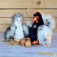Peluche Poule " Poulette " blanche et grise - 20 cm Histoire d'ours