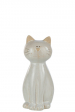 Grand chat assis pocelaine Beige Jolipa