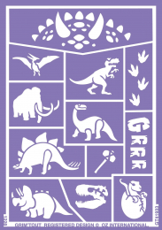 Pochoir de maquillage Le monde des dinosaures  Grim'tout