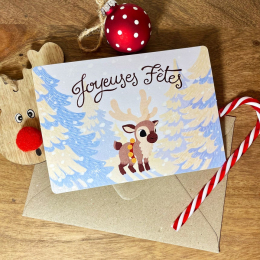 Carte "Joyeuses fêtes" Il était un An
