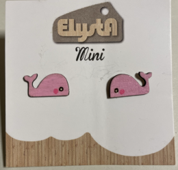 Boucle d'oreilles Baleine rose Elysta