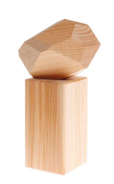 Pierre précieuse en bois naturel socle - Grimm's