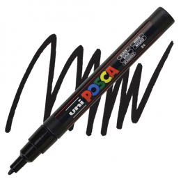 Marqueur PC3M pointe fine 0,9-1,3 mm Noir POSCA