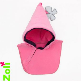 Capuchon cagoule imperméable bébé Zoli - Rose clair et prune