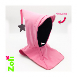 Capuchon cagoule imperméable enfant Zoli - Rose uni