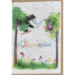 Carte à planter naissance - Bienvenue - Les cartes de Lulu