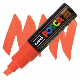 Marqueur PC8K pointe large 8 mm Orange fluo POSCA
