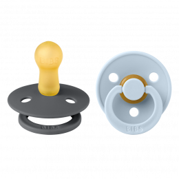 Lot de 2 tétines BIBS T2 Iron/Baby Blue