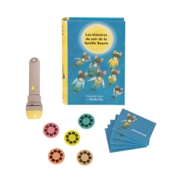Lampe à histoires Livre la famille souris Moulin Roty
