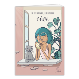 Popie Carnet A6 "Ne pas déranger je réalise on rêve"
