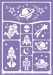 Pochoir de maquillage - Galaxie - Grim'tout