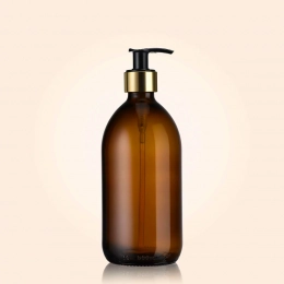 Flacon pompe en verre ambré 1L Little Pots