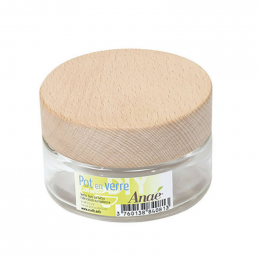 Pot en verre et bois - 100 ml - Anaé