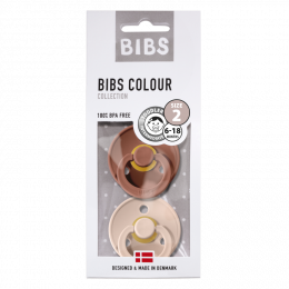 Lot de 2 tétines BIBS T2 woodchuck/blush
