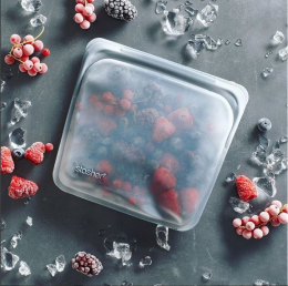 Sac réutilisable en silicone Black on grey - Medium - Stasher