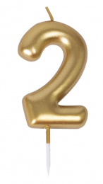 Bougie or - chiffre 2