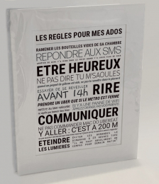 Affiche 'Les règles pour mes ados' TOUT EST DIT