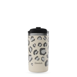 Qwetch Travel mug isotherme Leopard sable  350ml