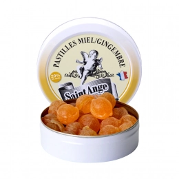 Pastilles Saint-Ange Miel Gingembre 50g Bonbon France