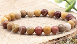 Bracelet boule 06mm jaspe mokaite australie A Petite taille