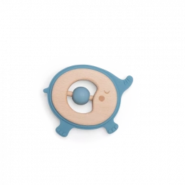 Hochet anneau de dentition bois et silicone Eléphant Sous mon baobab Moulin roty