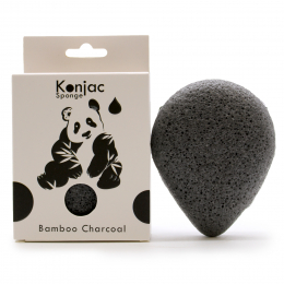 Éponge Konjac en forme de Goutte - Charbon de Bambou - Anti-bactérien