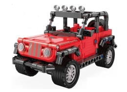 CADA Voiture Defender à rétrofriction Rouge 389pc Compatible Lego