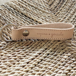 Porte-clefs en cuir 'Copine géniale' Marcel et Lily