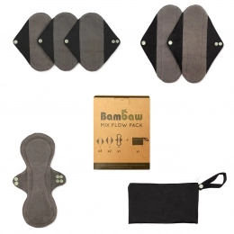 Serviettes hygiéniques lavables Pack mix Bambaw