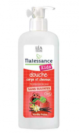Shampooing douche KIDS Fraise-vanille - Natessance