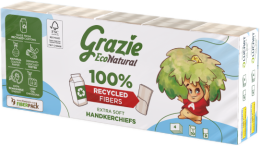 Grazie Natural Mouchoir Pocket 10p Recyclé