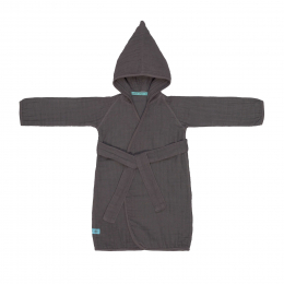 Peignoir en gaze de coton Anthracite Lassig