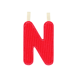 Lettre N rouge phosphorescente