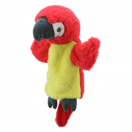 Marionnette Perroquet Ara Rouge 27 cm ECO PUPPET BUDDIES