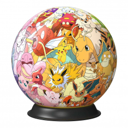 Puzzle 3D Ball - Pokemon multi personnages Ravensburger