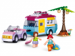 Voiture avec caravane Sluban