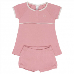 Robe avec short en coton Fiji - Old pink - Koeka