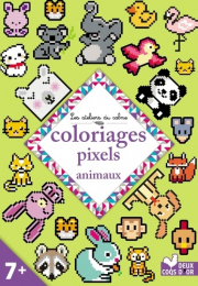 Coloriages pixels animaux Deux Coqs d'or