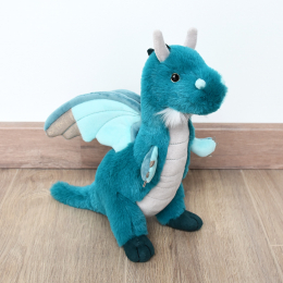 Peluche Grégoire le Dragon vert Emeraude 30 cm Histoire d'Ours
