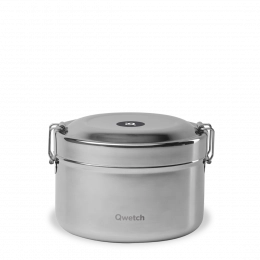 Bento isotherme 850 ml inox brossé Qwetch