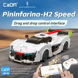 CADA - Voitures 1:20 - Smart Chassis Pininfarina-H2 Speed C51090W 296 pièces Compatible Lego