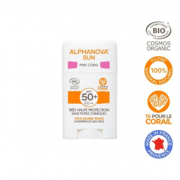Stick crème solaire Visage BIO Pink 50SPF Alphanova
