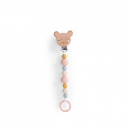 Attache-tétine bois et silicone souris La petite école de danse  Moulin Roty