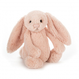 Doudou peluche Bashful lapin Blush 18cm Jellycat