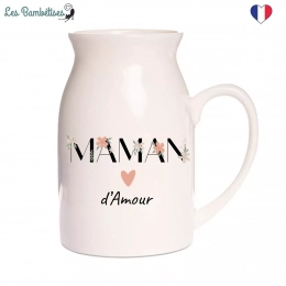 Petit Vase Pot à lait Mamie Fleurs Boho 12 cm Les bambetises